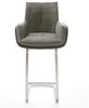 Barstuhl Clea-Flex Bouclé Soft Schlamm Freischwinger Flach Edelstahl Silberfarben Bild 3