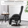 HOMCOM Relaxsessel Fernsehsessel mit Liegefunktion, Drehfunktion (Liegesessel, 1-St, TV-Sessel), für Wohnzimmer, Schlafzimmer, 86 x 66 x 107 cm, Schwarz Bild 5
