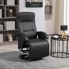HOMCOM Relaxsessel Fernsehsessel mit Liegefunktion, Drehfunktion (Liegesessel, 1-St, TV-Sessel), für Wohnzimmer, Schlafzimmer, 86 x 66 x 107 cm, Schwarz Bild 2