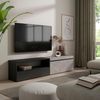Skraut Home | TV-Schrank, Lowboard | für Wohnzimmer und Esszimmer | 200 x 45 x 35 cm | Für TV-Geräte bis zu 80" | Fernsehtisch | Moderner Stil | Zement Bild 2