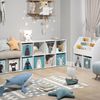 Kinderregal Scutum Weiß 143 x 72 cm mit 8 Faltboxen Vicco Bild 2