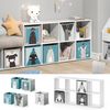 Kinderregal Scutum Weiß 143 x 72 cm mit 8 Faltboxen Vicco Bild 4