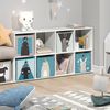 Kinderregal Scutum Weiß 143 x 72 cm mit 8 Faltboxen Vicco Bild 5