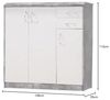 Stella Trading Kommode weiß matt, Korpus in Beton Dekor, BxHxT 109 x 112 x 35 cm Bild 2