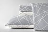 Dormisette Biber Bettwäsche 2tlg grau Silber 65101-08 | Bettwäsche-Set aus 100% Baumwolle | 2 teilige Wende-Bettwäsche 135x200 cm & Kissen 80x80 cm | Geometrisches Muster Bild 5