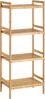 Songmics Standregal mit 4 Ablagen, Bambus natur, 31,5 x 45 x 111 cm Bild 2
