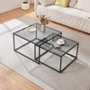 Couchtisch 2er Set Tromlaslo Rauchglas, grau [en. casa] Bild 3