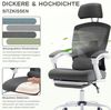 DUMOS Bürostuhl Ergonomisch - EIN Schreibtischstuhl mit Komfortarmlehnen, Ausgestattet mit Einer Bequemen Lendenwirbelstütze und Fußstütze, Office Chair Geeignet für Zuhause, Büro (Grau) Bild 3