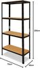 shelfplaza BLACK 200x70x60 cm Schwerlastregal in schwarz mit 4 Böden und 175 kg Traglast pro Boden Bild 2