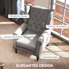 HOMCOM Sessel Einzelsessel, Akzentsessel mit Tufting Holzfüße (Ohrensessel, 1-St, Relaxsessel), für Wohnzimmer, Grau Bild 4