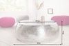riess-ambiente Couchtisch ORIENT Ø80cm silber (Einzelartikel, 1-St), Wohnzimmer · Metall · rund · Hammerschlag Design · handmade Bild 3
