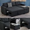 Sofa L Form Campina Anthrazit 226 x 163 cm mit Schlaffunktion Vitalispa Bild 5