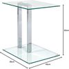 Beistelltisch Glas/Stahl, ca. 45 x 50 x 35 cm Bild 3