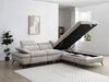 Vente-unique - Ecksofa mit Schlaffunktion - Ecke rechts - Strukturstoff - Beige - SURDELI Bild 3