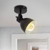 B.K.Licht Wandleuchte Design-Spotleuchte, Metall, Schwarz, E27-Fassung, ohne Leuchtmittel, Schwenkbar, Ø13cm, ohne Leuchtmittel Bild 4