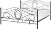 Metallbett schwarz Lattenrost 180x200 cm LYRA Bild 1
