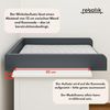 regalik Wickelaufsatz für Hemnes von IKEA, Wickeltischaufsatz für 50 cm Kommoden, Abnehmbar Wickelkommode aufsatz, Abgerundeten Frontplatten, Weiß Superholz, 2 mm ABS-Material, 72x54 cm Bild 4