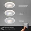 Di-Ka LED Einbauleuchte Skill 3er Set chrom-matt Ø 8,4 cm 4,9W, warmweiß Bild 3
