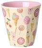 Rice - Melamine Cups with Fun Fair Prints - Pink - Small Bild 3
