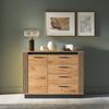 Lomadox Kommode URBANIA-131, Sideboard Anrichte Schrank 115 cm breit modern in Eiche mit schwarz Bild 2