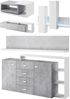 Wohnwand-Set Bota Anbauwand 5-teilig weiß Beton Colorado Bild 2