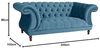 Ivette Sofa 2-Sitzer Samtvelours Petrol Buche Nussbaumfarben Bild 2