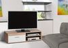 Stella Trading Gemma Lowboard in Eiche Sonoma Optik, Weiß-Schlichtes TV-Board mit viel Stauraum für Ihr Wohnzimmer, 120 x 32 x 38 cm Bild 3