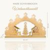 Weigla LED Schwibbogen Weihnachtsmarkt, Lichterbogen aus Holz, NATUR, Made in Germany (1-tlg), Erzgebirge garantiert, Weihnachtsdeko Innen, Weihnachtsbeleuchtung Bild 2
