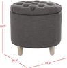 SAFAVIEH Upholstered Ottoman, in Grey, 50 X 50 X 50 Bild 3