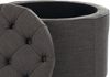 SAFAVIEH Upholstered Ottoman, in Grey, 50 X 50 X 50 Bild 2