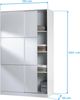 Habitdesign Kleiderschrank mit 2 Schiebetüren, Kleiderstange und Regalen, Schlafzimmerschrank, Modell Top 120, Hochglanz-Finish, Maße: 120 cm (L) x 200 cm (H) x 50 cm (T) Bild 3