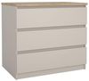 Dmora - Kommode Orani, Multifunktioneller Schrank mit 3 Schubladen, Elegante Kommode für das Schlafzimmer, 77x50 h70 cm, Beige Bild 2