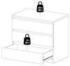 Dmora - Kommode Orani, Multifunktioneller Schrank mit 3 Schubladen, Elegante Kommode für das Schlafzimmer, 77x50 h70 cm, Beige Bild 5