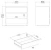 Dmora - Kommode Orani, Multifunktioneller Schrank mit 3 Schubladen, Elegante Kommode für das Schlafzimmer, 77x50 h70 cm, Beige Bild 3