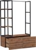 Garderobenständer Egmating 180x120x40 cm Walnussoptik/Schwarz [en. casa] Bild 5