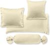 2 Stück Fleuresse Mako-Satin Kissenbezüge 40x60 cm uni mit RV DP 0215 vanille Bild 4