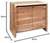 Badschrank Akazie 70x40x60 natur lackiert PURE ACACIA #611 Bild 3