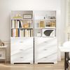 HOMCOM Bücherregal mit 3 Schubladen, 3 offenen Regalen, Bücherschrank 180 cm 1-tlg, für Wohnzimmer, Büro, Weiß Bild 5