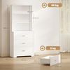 HOMCOM Bücherregal mit 3 Schubladen, 3 offenen Regalen, Bücherschrank 180 cm 1-tlg, für Wohnzimmer, Büro, Weiß Bild 3