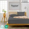 Buymax® Spannbettlaken 120x200 cm Baumwolle 100% Spannbetttuch Bettlaken Jersey, Matratzenhöhe bis 25 cm, Farbe Anthrazit Bild 2
