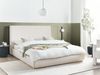Bett mit Stauraum CAMPAGNE Stoff Hellbeige 160 x 200 cm Bild 2