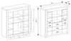 Lomadox Highboard INGENIO-161, Kommode Hochkommode Sideboard Anrichte modern in Esche weiß Bild 3