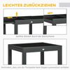 Outsunny Gartentisch Esstisch für Garten mit Klappbarer Tischplatte (Terrassentisch mit Tischplatte, 1-St, Balkontisch), aus Glas, Schwarz, 160 x 80 x 75 cm Bild 5