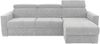 Vente-unique - VIZIR Sofa Stoff Grau - B 223 cm152 cm x H 110 cm95 cm x L 282 cm Bild 4