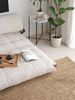 Dmora - 2-Sitzer SchlafsofaDysnomia, Verwandelbares Sofa, Lineare Stoffstruktur, Schlafsessel mit Stauraum, 120x75 h79 cm, Weiß Bild 4