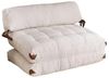 Dmora - 2-Sitzer SchlafsofaDysnomia, Verwandelbares Sofa, Lineare Stoffstruktur, Schlafsessel mit Stauraum, 120x75 h79 cm, Weiß Bild 3