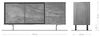 Kommode Juwelo 150 x 40 x 75 Akazie Natur Stein Beine Schwarz Bild 2