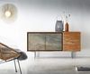 Kommode Juwelo 150 x 40 x 75 Akazie Natur Stein Beine Schwarz Bild 3
