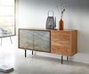 Kommode Juwelo 150 x 40 x 75 Akazie Natur Stein Beine Schwarz Bild 4