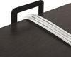 ZINUS Tresa 140x75 cm Schwarzer Metallschreibtisch mit Ablage und Bildschirmaufsatz | Arbeitsplatz mit espressofarbenem Finish | Computertisch | Einfache Montage Bild 4